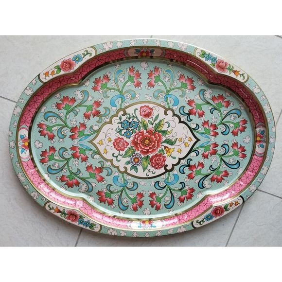 Daher Accents Vintage 971 Daher Ware Beautiful Metal Serving Tray